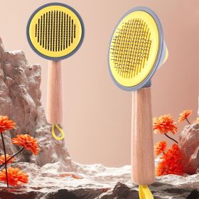 OneKey Pet Hair Remover Comb Pet Comb Grooming Brush Pet Hair Cleaner Brush Cat Shedding Brush Self Cleaning Slicker For Long & Short Hair Cats A