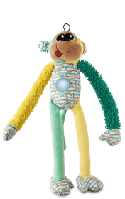 Vibrant Life Multicrew Monkey Plush Dog Toy, Six Squeakers, 18" - 946583113ref