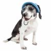 Pet Life 'Sea Spot Sun' Uv Protectant Adjustable Fashion Mesh Brimmed Dog Hat Cap - Blue - Large