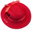Pet Life 'Sea Spot Sun' Uv Protectant Adjustable Fashion Mesh Brimmed Dog Hat Cap - Red - Medium